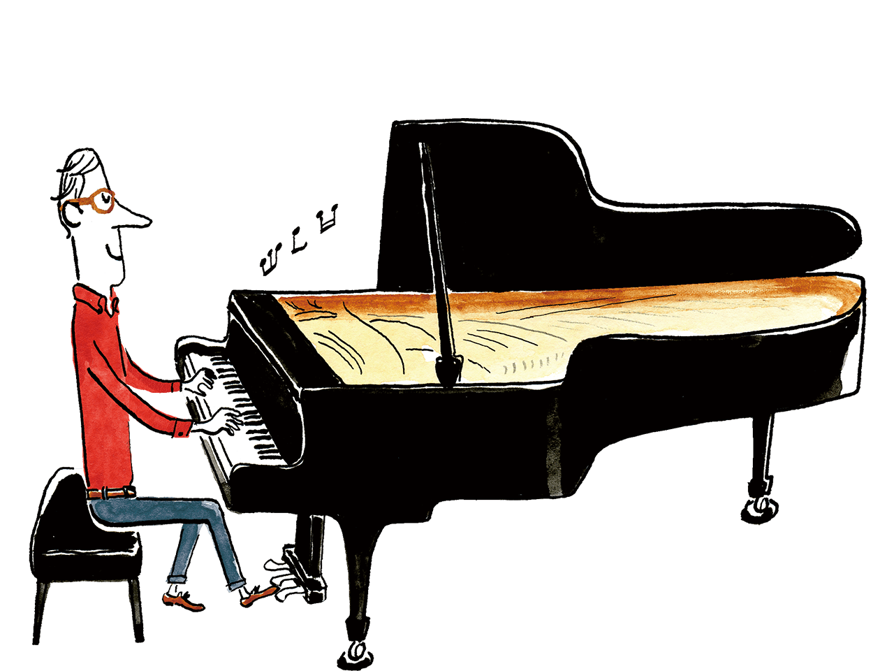 ジャズピアノ イラスト画像