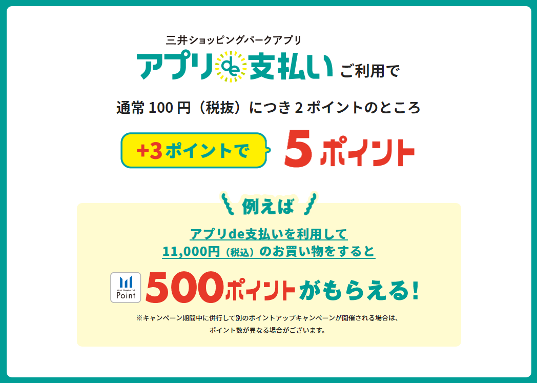 終了】アプリde支払い限定！ポイントアップデー 2022.9月7日(水)～10月