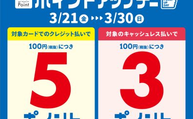 ポイントアップデー2025.03/21(金)～03/30(日)