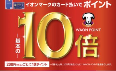 【12/26・27・28限定】イオンカードでのお支払いでWAONポイント10倍！