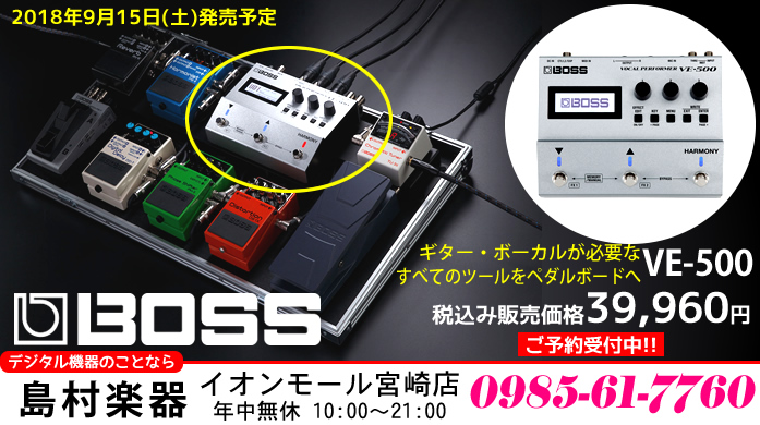 ボーカルエフェクター】「BOSS VE-500」のご紹介!!【予約受付中 ...