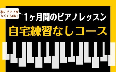 家での練習は必要なし！1ヶ月間のピアノレッスン