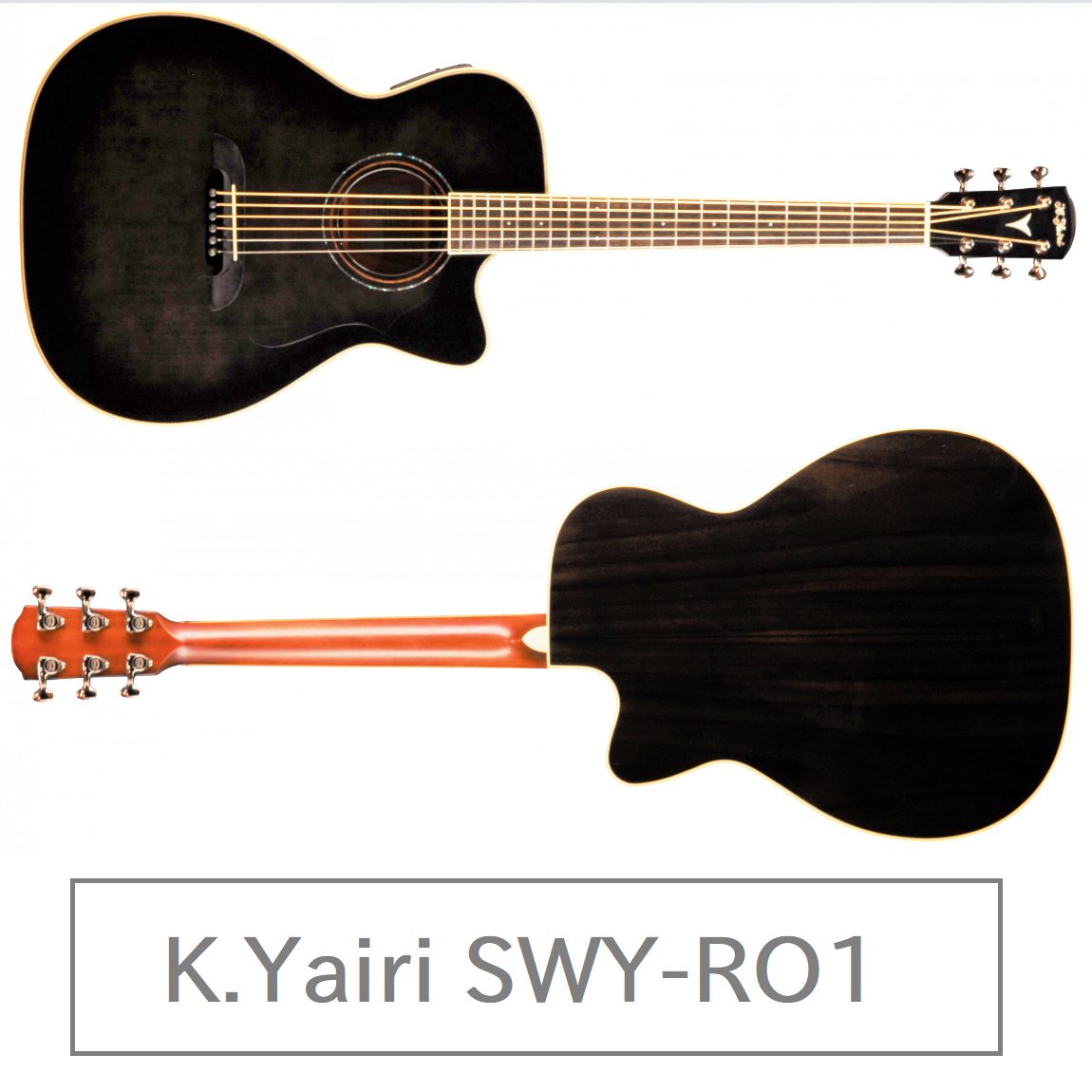 Burst)　エレアコギター　Kヤイリ　ギター　SWY-RO1/BSB(Black　Stained