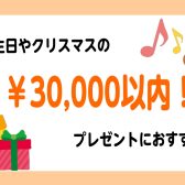 アレもいけるの?!30000円以内で楽器のプレゼント♪