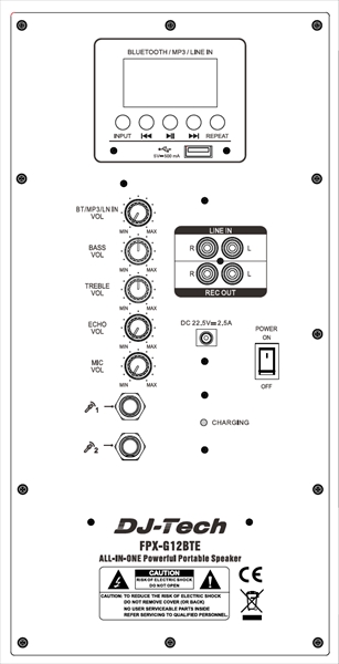 PAスピーカー】DJ-Tech FPX-G12BTE | パワフルなオールインワン