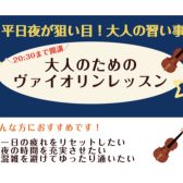 憧れのヴァイオリンを、平日の夜から始めてみませんか？｜20時～OK｜イオンモール船橋