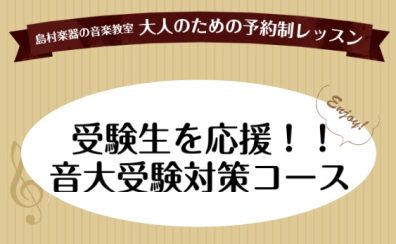 音大を目指す方へ！！音大受験対策コースで受験対策を！